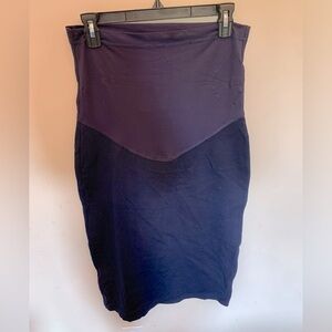 Pink Blush navy maternity pencil skirt